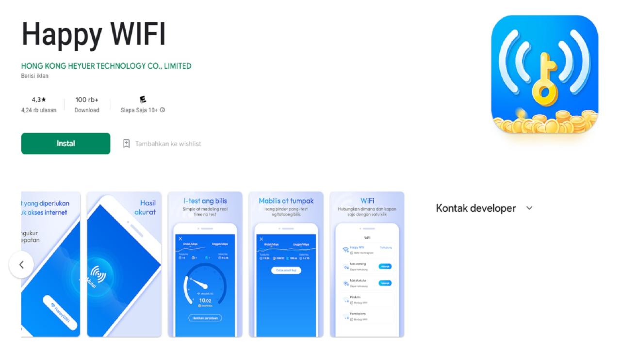 Download Happy WiFi Apk Penghasil Uang Terbaru 2023