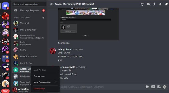 Cara Keluar dari Grup Discord