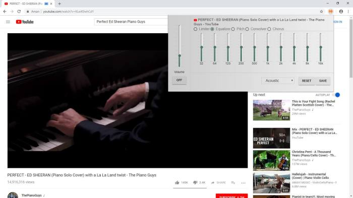 Cara Mudah Atur Equalizer Musik di Youtube