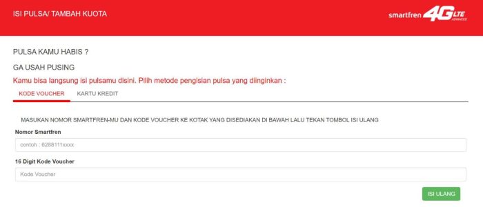 Cara Isi Voucher Smartfren Ke Nomor Lain