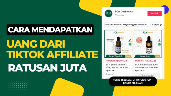 Cara Mendapatkan Uang Dari affiliate Tiktok