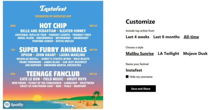 Cara Membuat Festival di Spotify Instafest