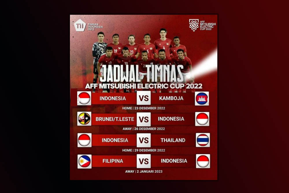 Jadwal Timnas Indonesia vs Filipina di Piala AFF U-19 2024