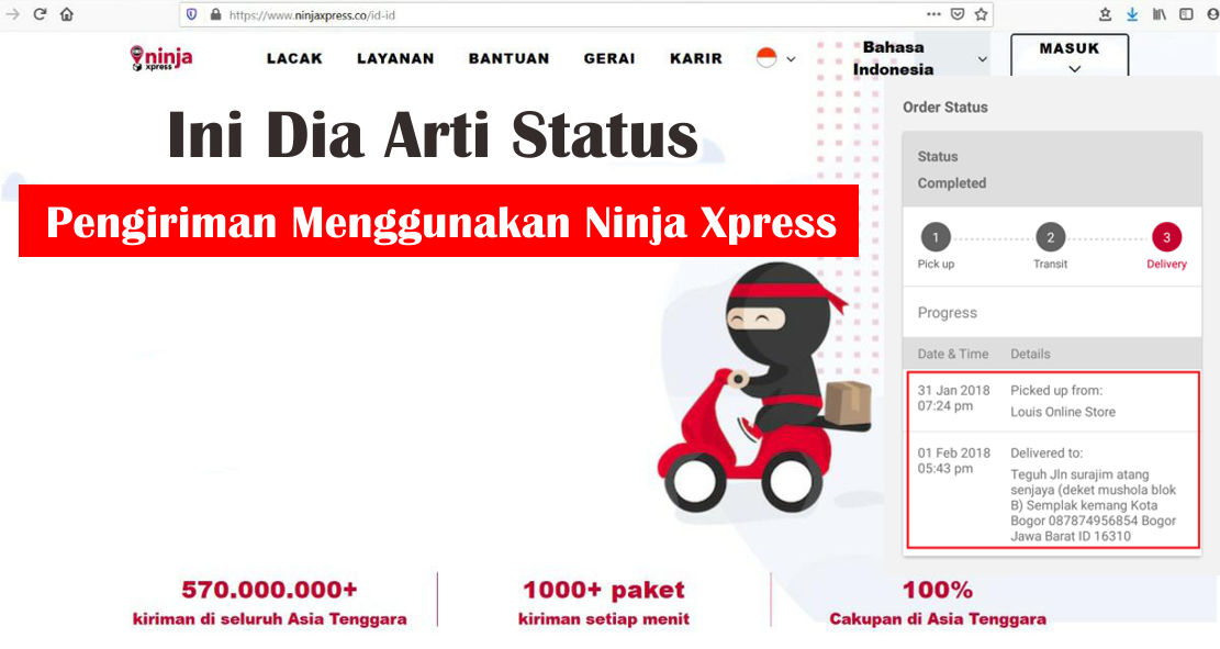 Cara Mengetahui Jam Kerja Ninja Xpress