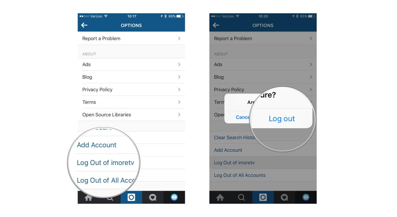 Cara Log Out Instagram di iPhone dan Android