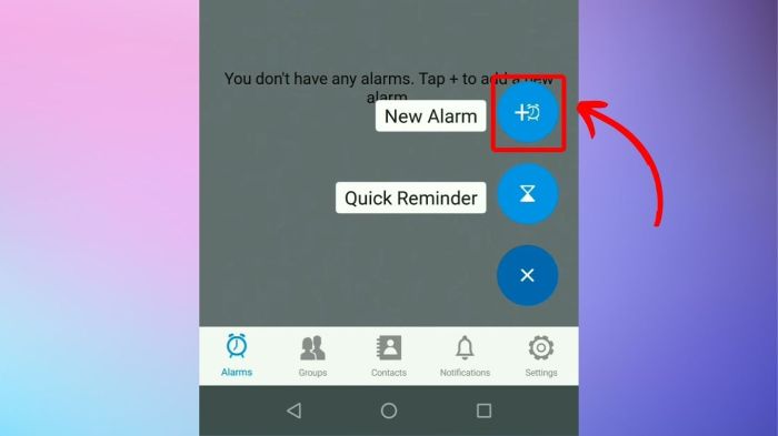 Cara Mengirim Alarm ke HP Lain