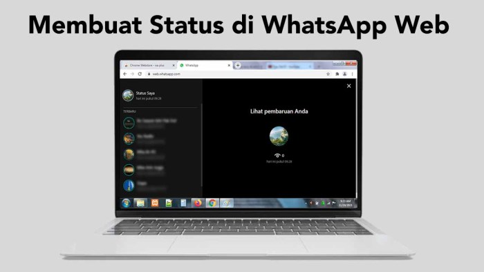 Cara Membuat Status WA di Laptop