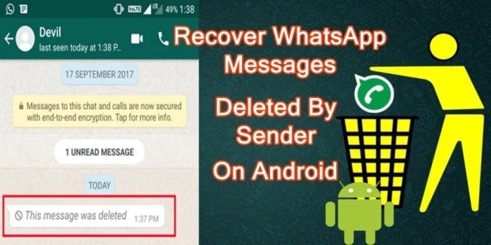 4 Cara Pesan Whatsap Yang di hapus Pengirim nya