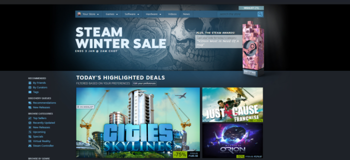 Steam Winter Sale Sudah Mulai! Hati-Hati Dompet Jebol