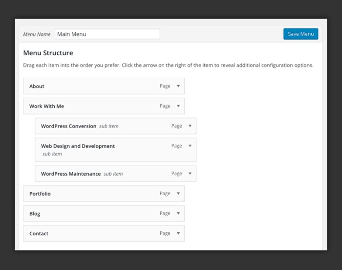 Jelaskan WordPress Menu Dan Fungsinya