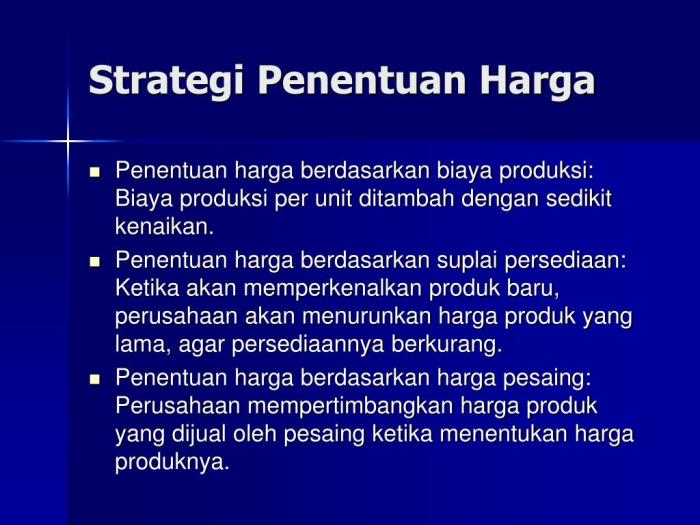 Pengaruh strategi penetapan harga dan direct selling