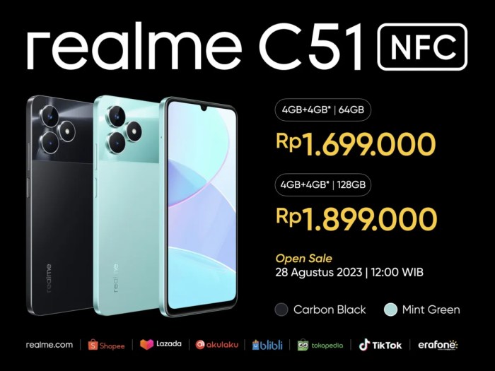 Cara Spesifikasi dan Harga Realme C51