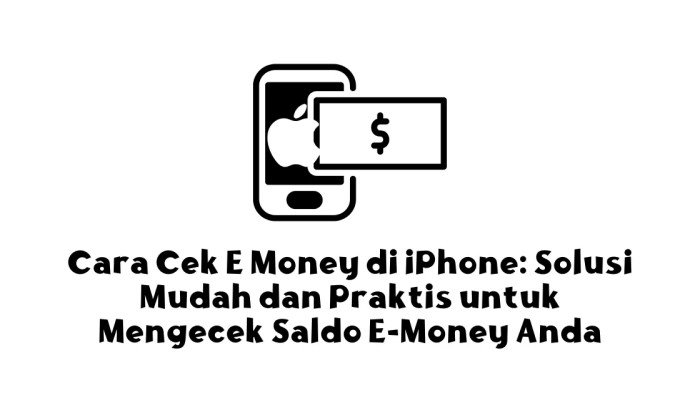 Cara Cek Saldo E Money Di Iphone