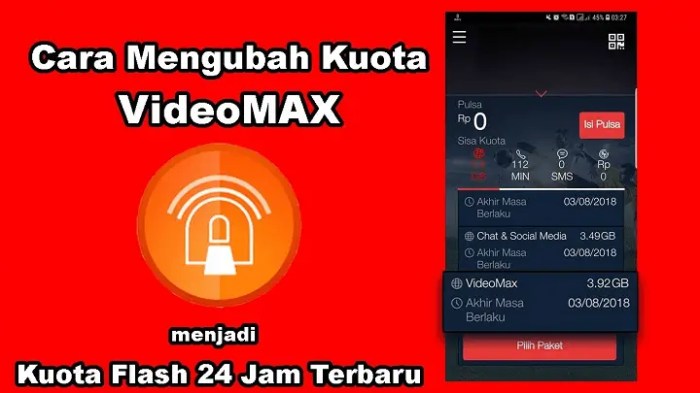 Cara Mengubah Kuota Videomax Menjadi Paket Flash Terbaru