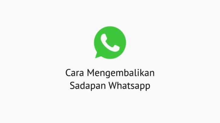 Cara Mengembalikan Sadapan WhatsApp