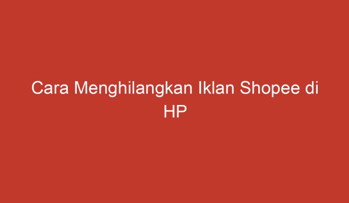 3 Cara Menghapus Iklan Shopee di HP