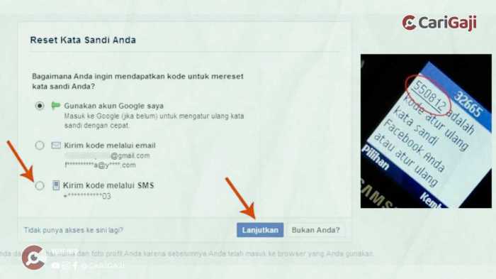 Cara Masuk Facebook Lupa Kata Sandi Nomor HP Tidak Aktif